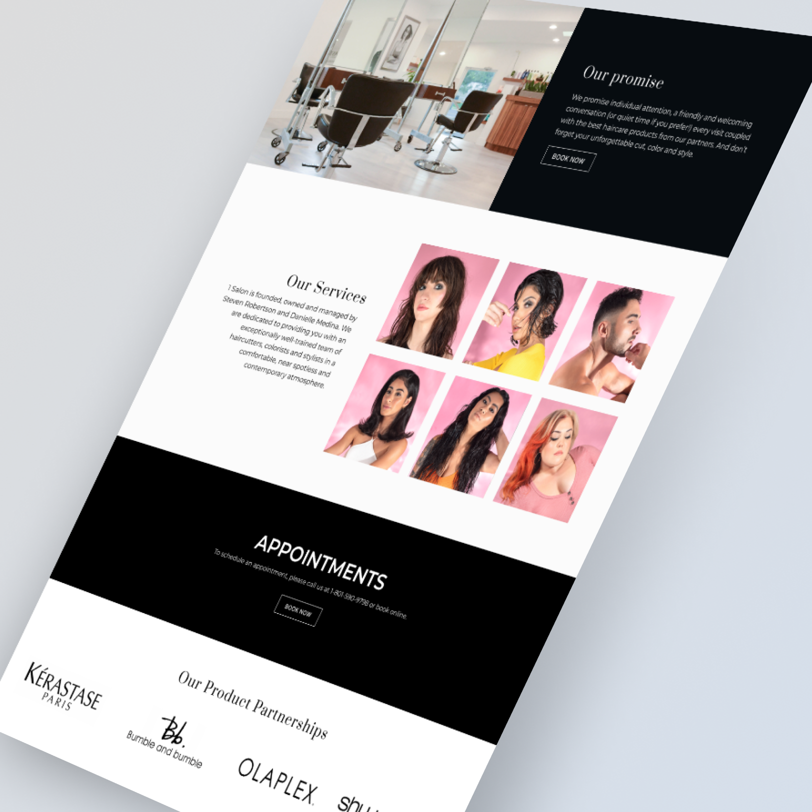 1-Salon Website detail