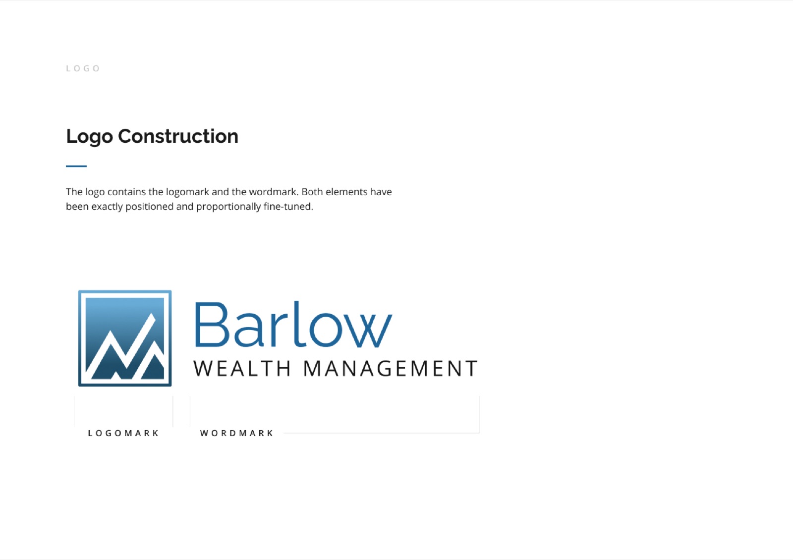 Barlow Wealth Management Brand Identity detail