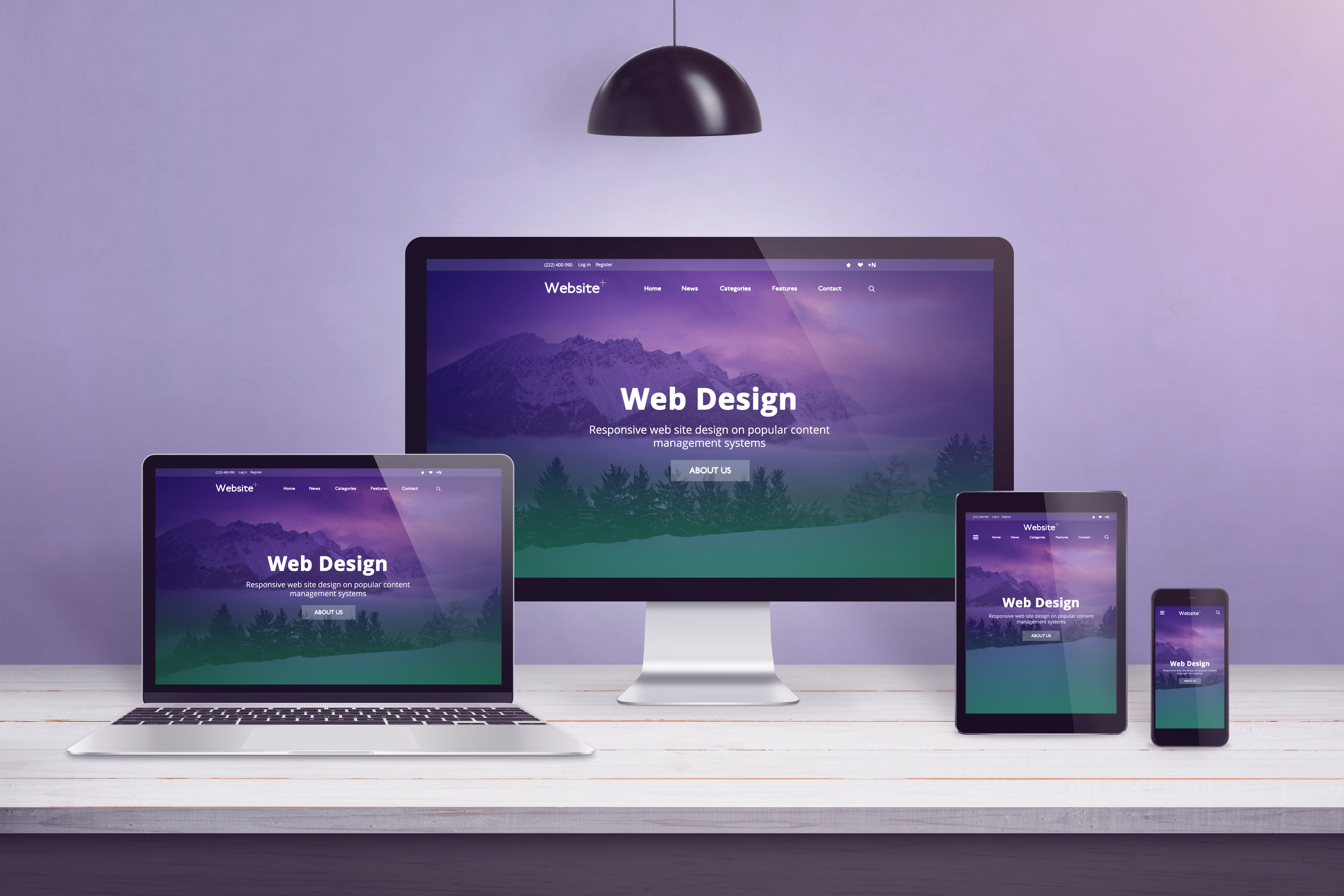 Responsive website design example